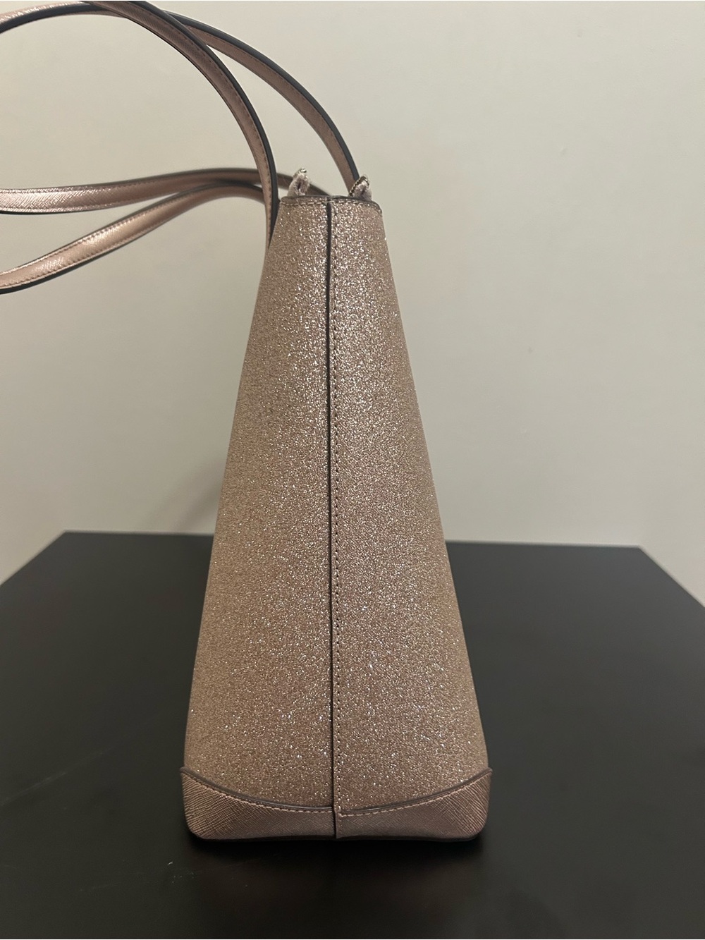 kate spade Rose Gold Glitter Tote with Double Shoulder Straps - Picture 7 of 10